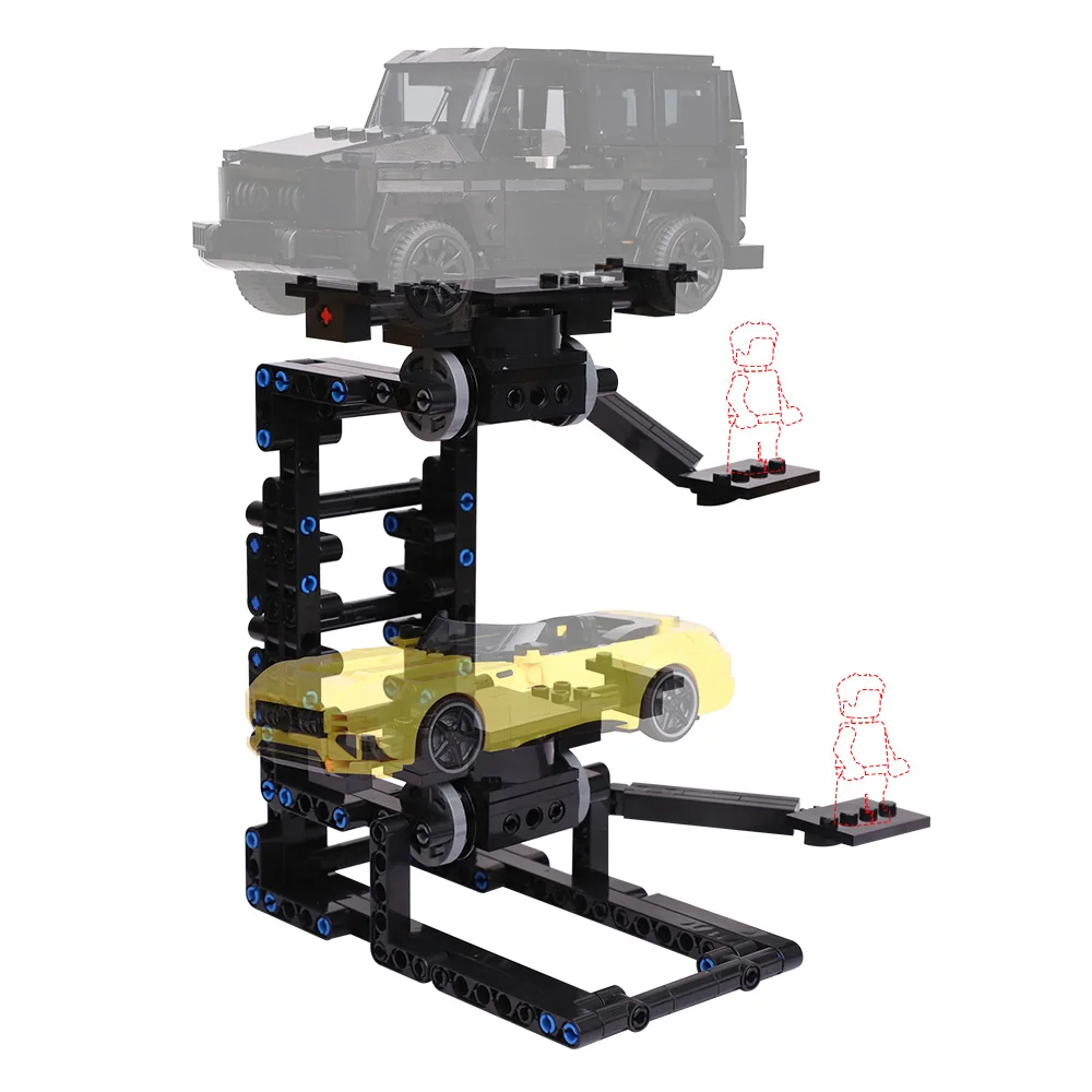 Soporte de exhibición de coche MOC, modelo de bloque de construcción, coche deportivo de potencia, vehículo de carreras de velocidad, soporte de exhibición de actividad, juguete para regalo de ladrillo ensamblado