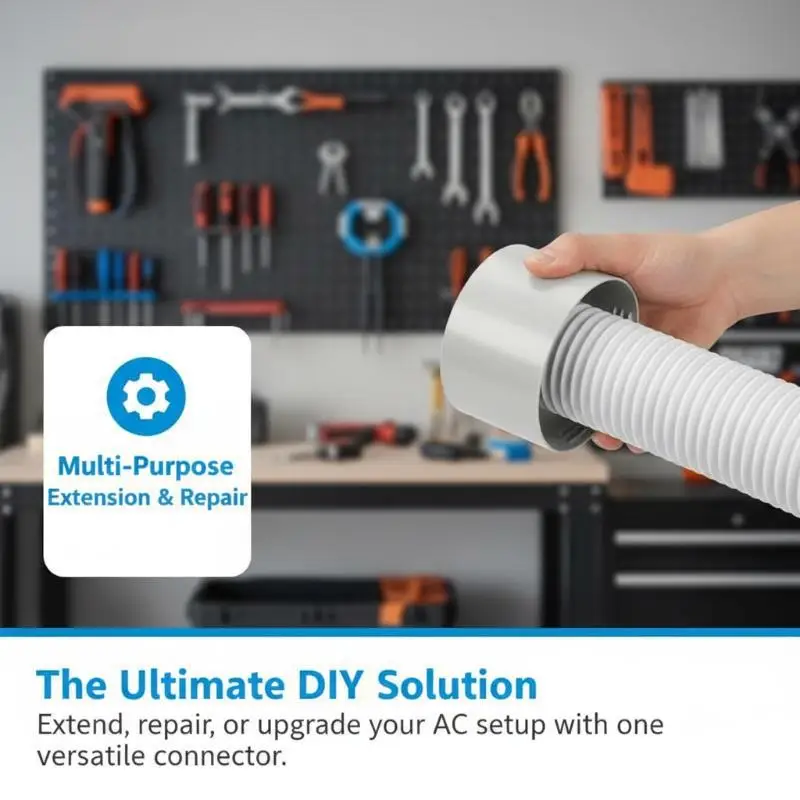 Universal Portable AC Exhaust Vent Pipe Flexible Stretch Replacement Hose for Indoor Outdoor Mobile Air Conditioners