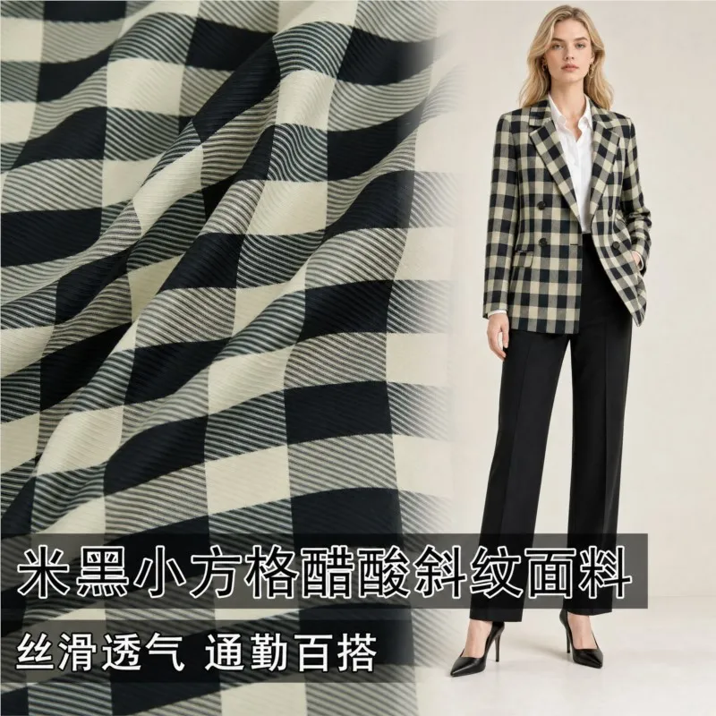 Soft drape twill acetate fabric for dress trousers shirt and suit designer