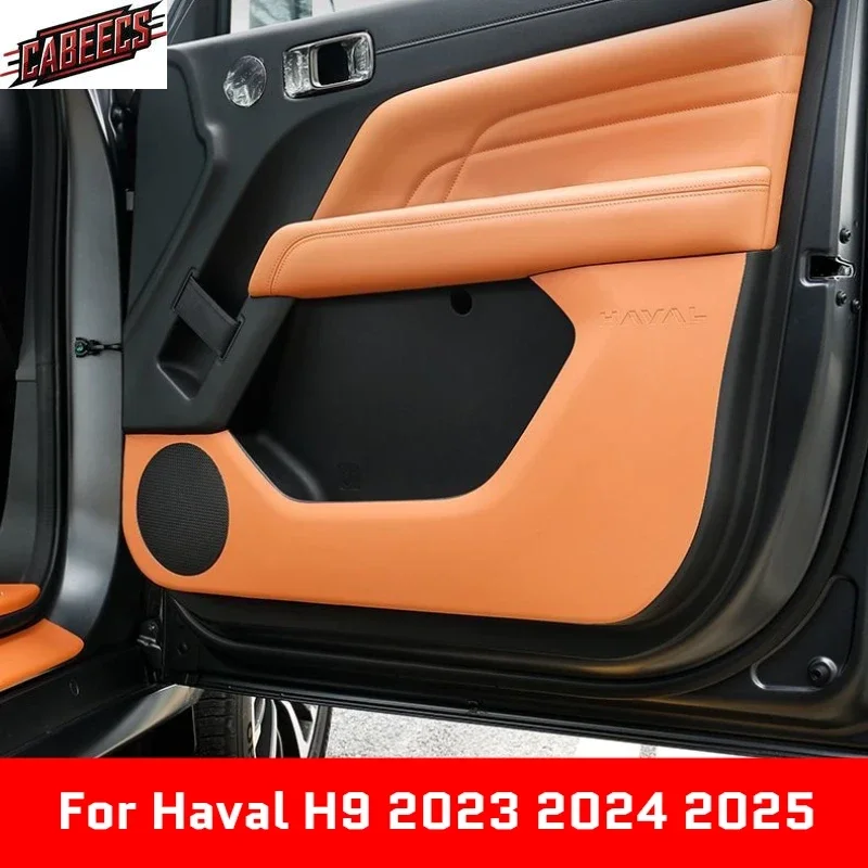 4Pcs For Haval H9 2023 2024 2025 Auto Door Leather Anti Kick Pad Protector Sticker Interior Side Dustproof Film Car Accessories