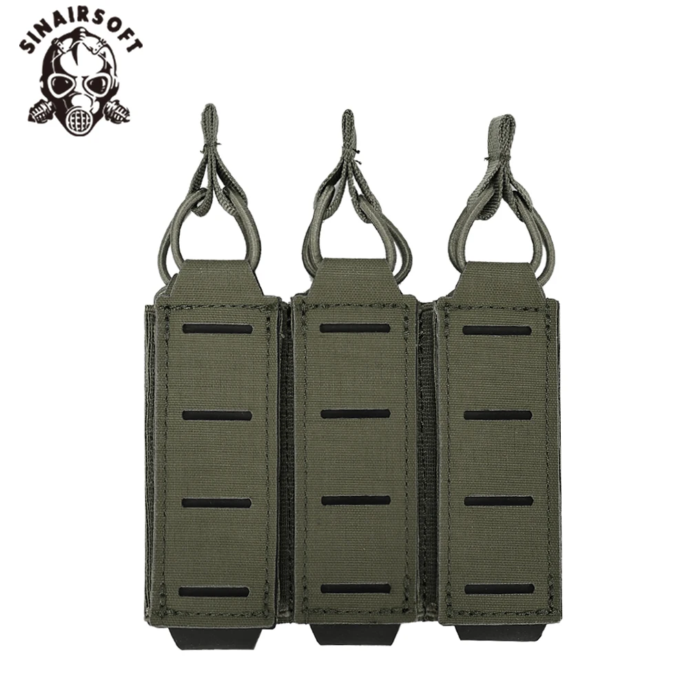 

SINAIRSOFT Tactical LSR 9mm Magazine Pouch Triple Mag Carrier Molle Pouch Laser Cut