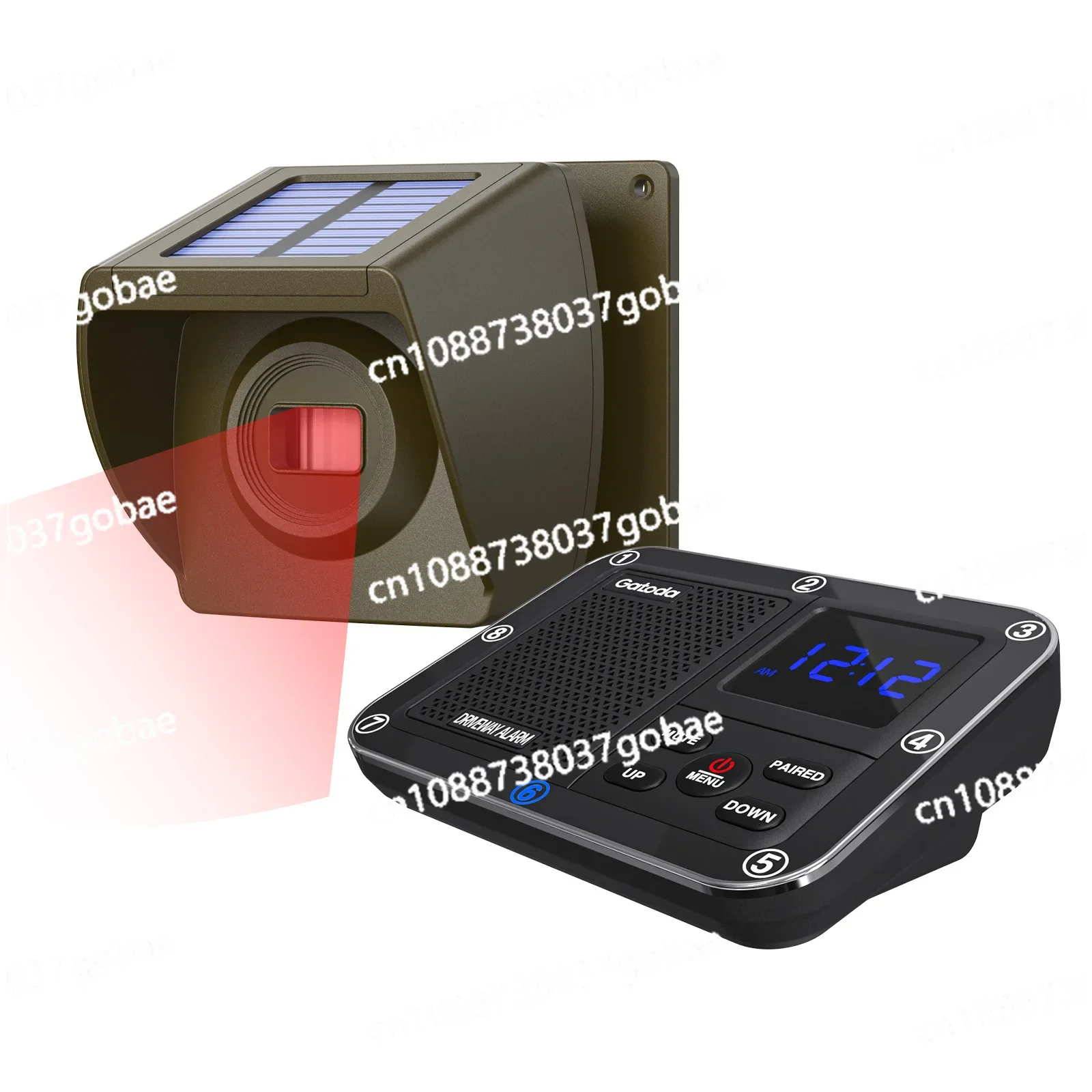 Cross-border Solar Outdoor Infrared Lane Alarm Fish Pond Orchard Anti-theft Induction Wireless Outdoor Alarm