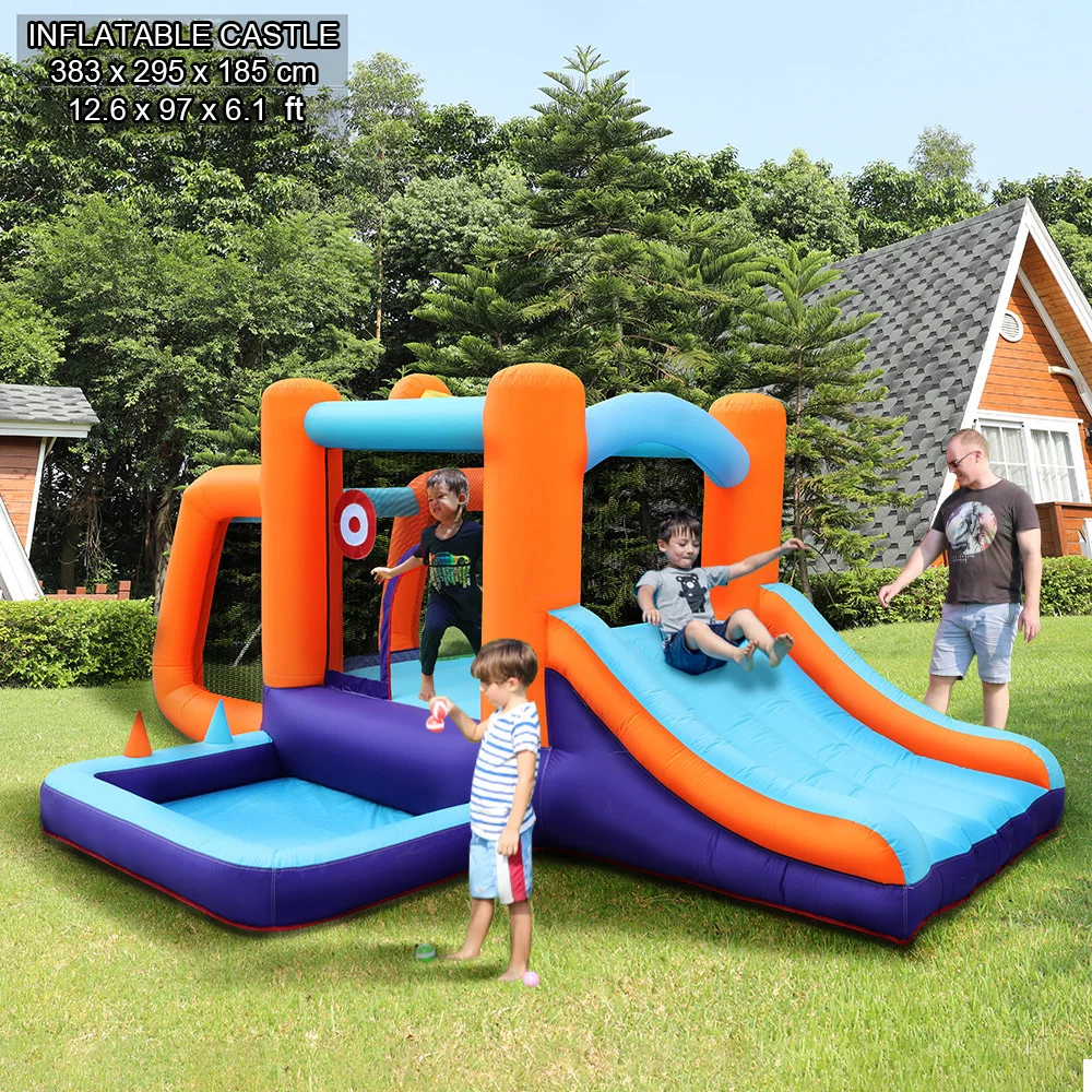 

Inflatable Trampline Bouncy Castle Jumping House With Blower Inflatable Bouncer Castle Kids Courtyard Inflatable Games PlayHouse