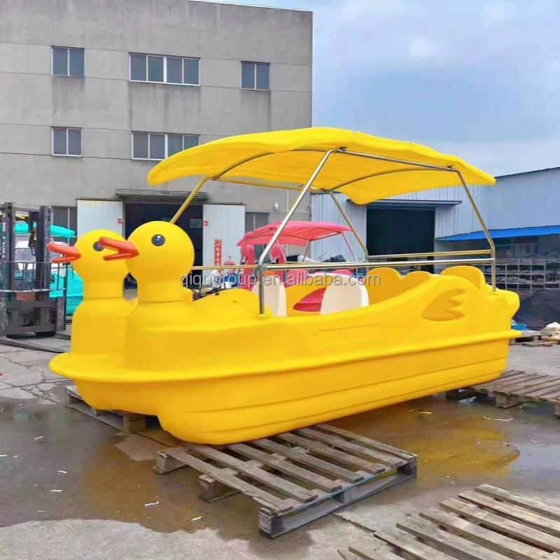 Barco eléctrico de agua HDPE con cabeza de pato Park Lake de diferentes diseños para 9 personas