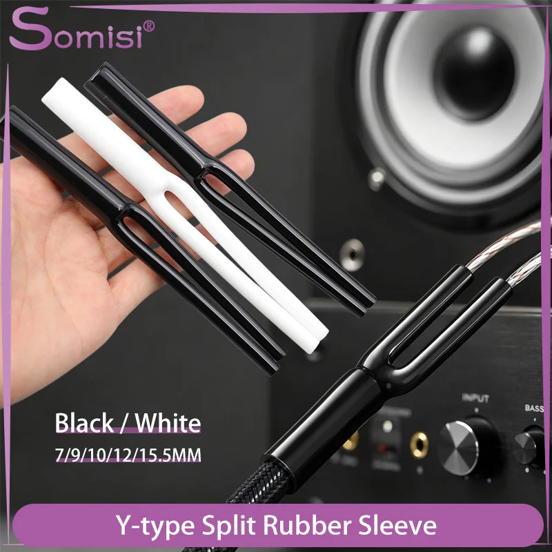 1~100P PVC Y Splitter Pant Boot Wire Boots Y-shaped Sleeve Tube Speaker Audio Cable Wire Cable Pants Size 7/9/10/12/15.5mm