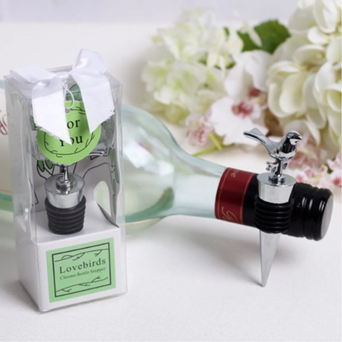 Free shipping 20PCS Love Bird Bottle Stopper Forest Theme Wedding Favors Bridal Shower Souvenir Gifts Anniversary Wine Stopper