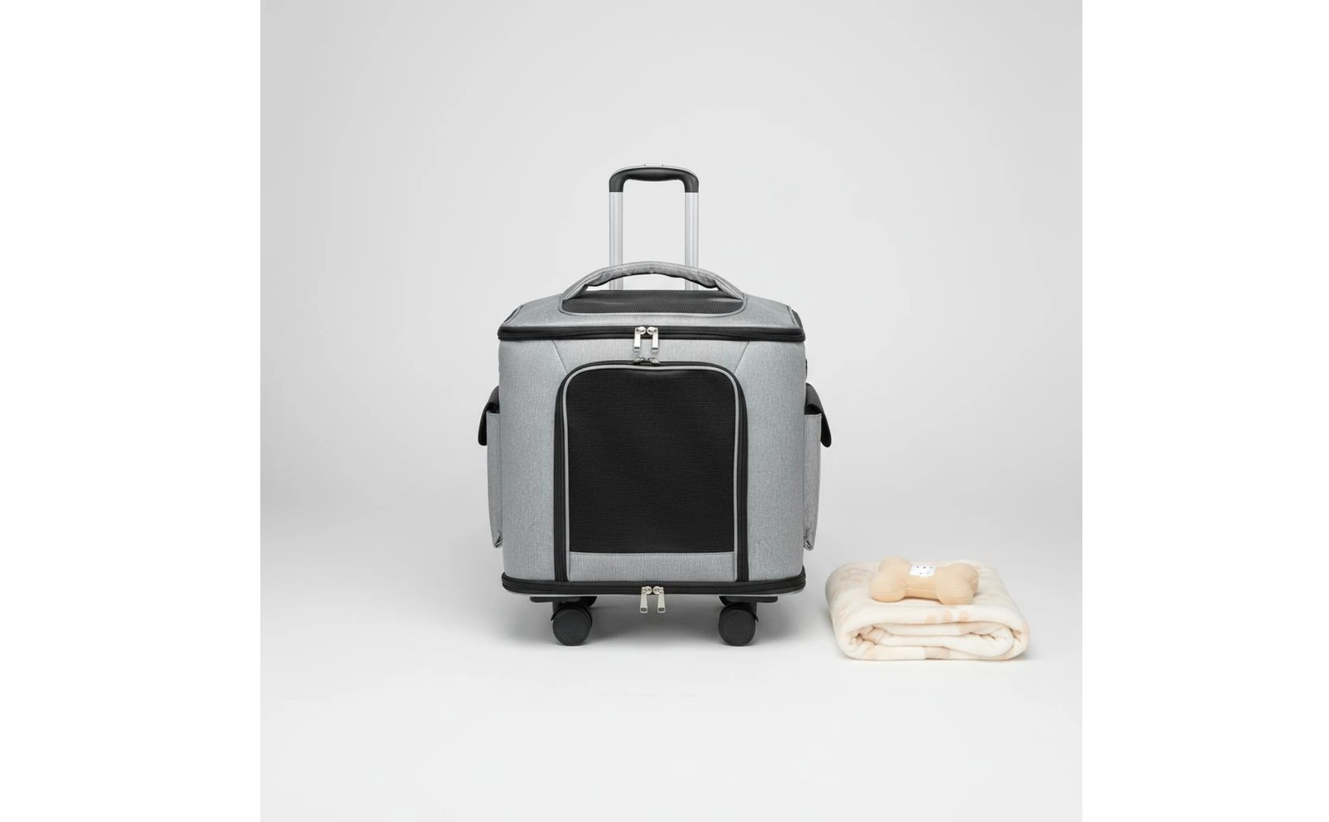 Rolling Pet Carrier Large Capacity Feline Carrier Suitcase Feline Travel Bag Multiple Carrying Options Breathable Mesh Rolling Pet Carrier Large Capacity Feline Carrier Suitcase Feline Travel Bag Multiple Carrying Options Breathable Mesh