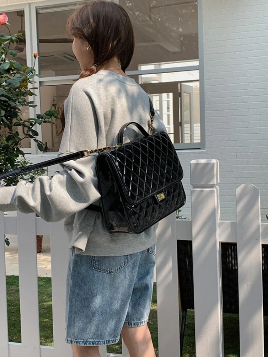 

Женская большая сумка Capaci Diamond id из искусственной кожи Hasta Commuting Class oulder Bag Faionable Busin Sle Школьная сумка