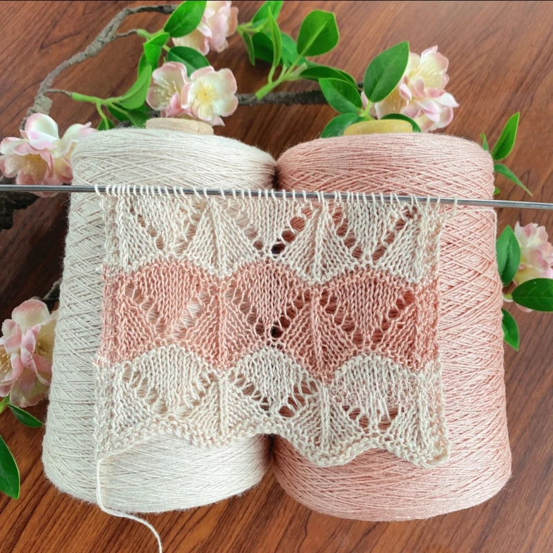 500g Lace Pure Cotton Yarn Soft and Skin-friendly Mercerized Summer Handmade Crochet Short-sleeved Braided Thread Crochet Yarn