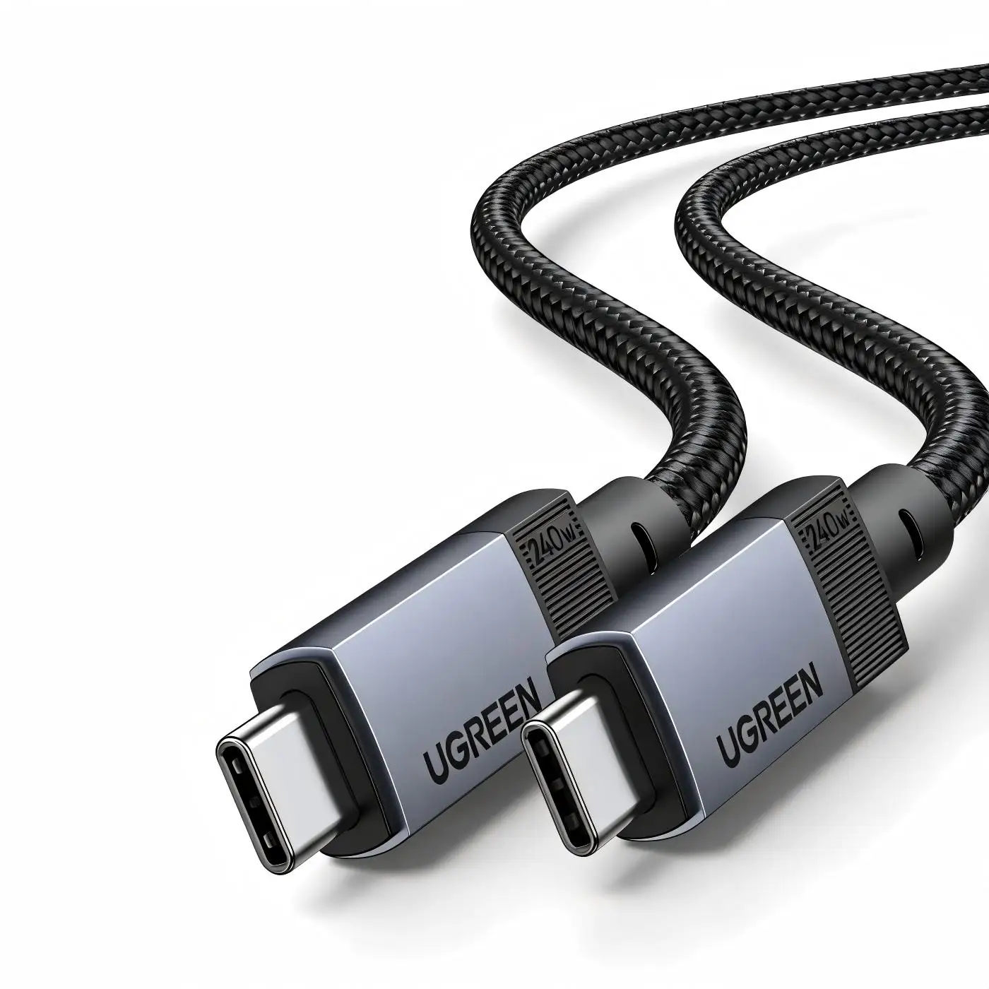 UGREEN 240W Kabel USB4 Typ C do USB C Szybkie Ładowanie PD GEN3 40Gbps Transfer Danych 8K@60Hz Do Apple iPad Samsung Laptop Android Oplotowany — zdjęcie produktu 7