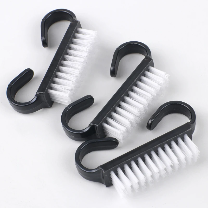 50Pcs Black Cleaning Nail Care Brush For Manicure Soft Remove Dust Small Angle Cleaner Acrylic&UV Powder Remover Brush
