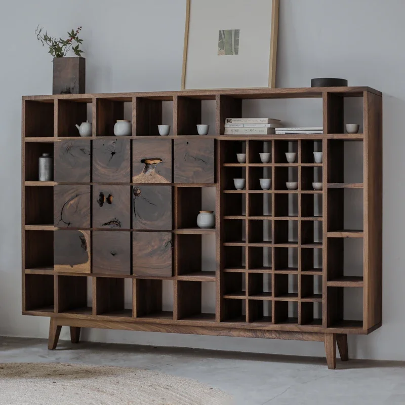 حامل فنجان شاي صغير عالمي بوصة مربعة 1978، خزانة رياح وابي سابي، غرفة الشاي، عرض بوغو، حامل عرض منزلي الآن