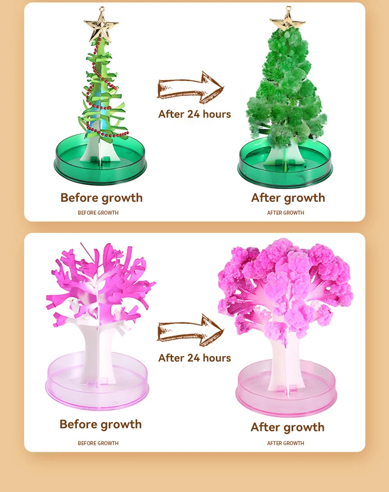 Magically Paper Sakura Crystal Trees Christmas Magic Growing Tree Japan Desktop Cherry Blossom Science Toys Novelty Funny gift