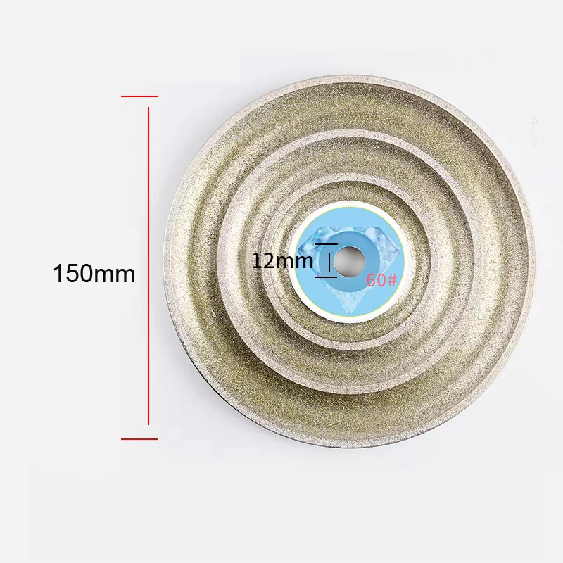 Three-groove Diamond Egg-Shaped Cabochon Polishing Wheel for Flat Knitting Machine 6 Inch 150mm x12mm Inner hole
