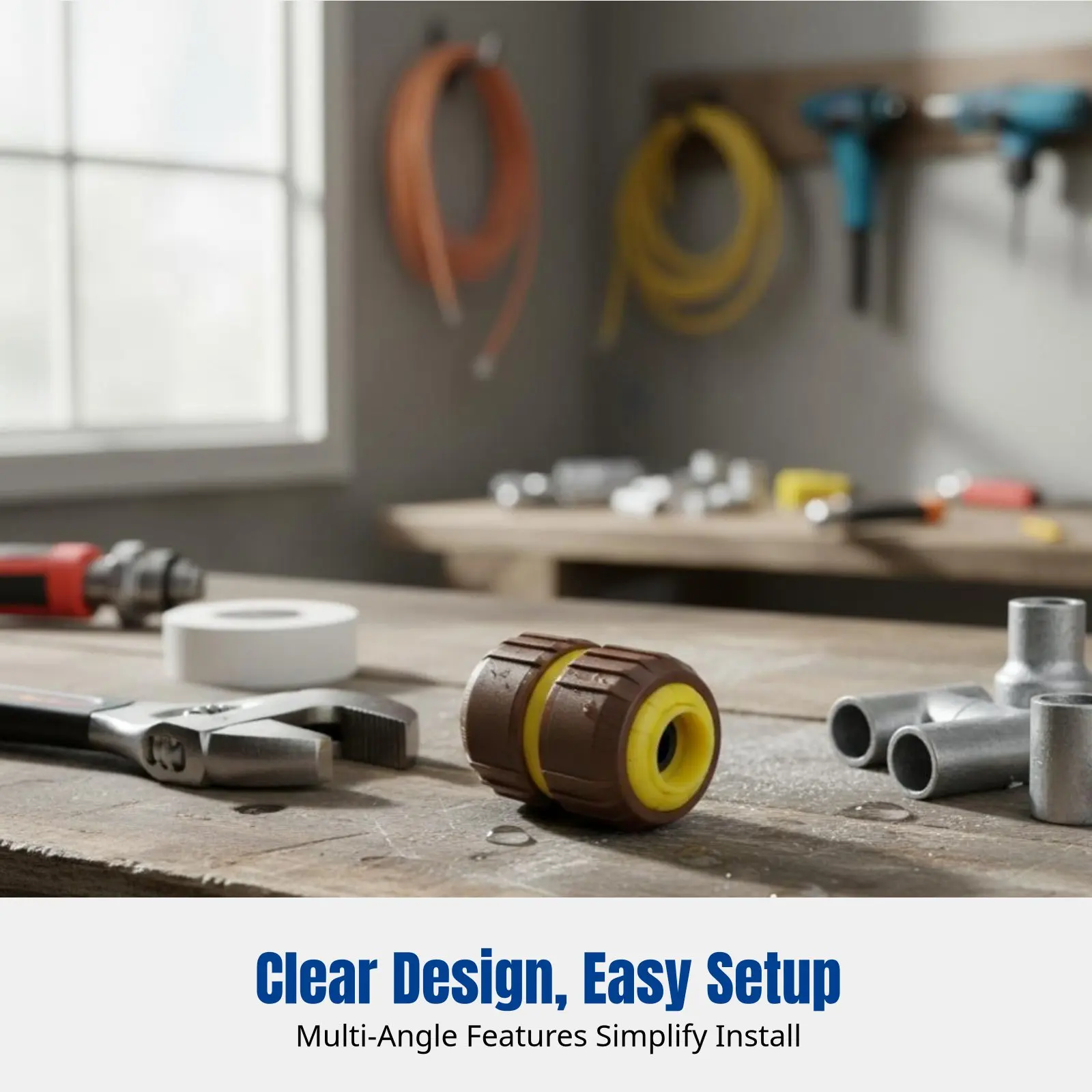 

PVC Pipe Connector, External Thread Coupling, Quick Repair Adapter, Straight Water Fitting