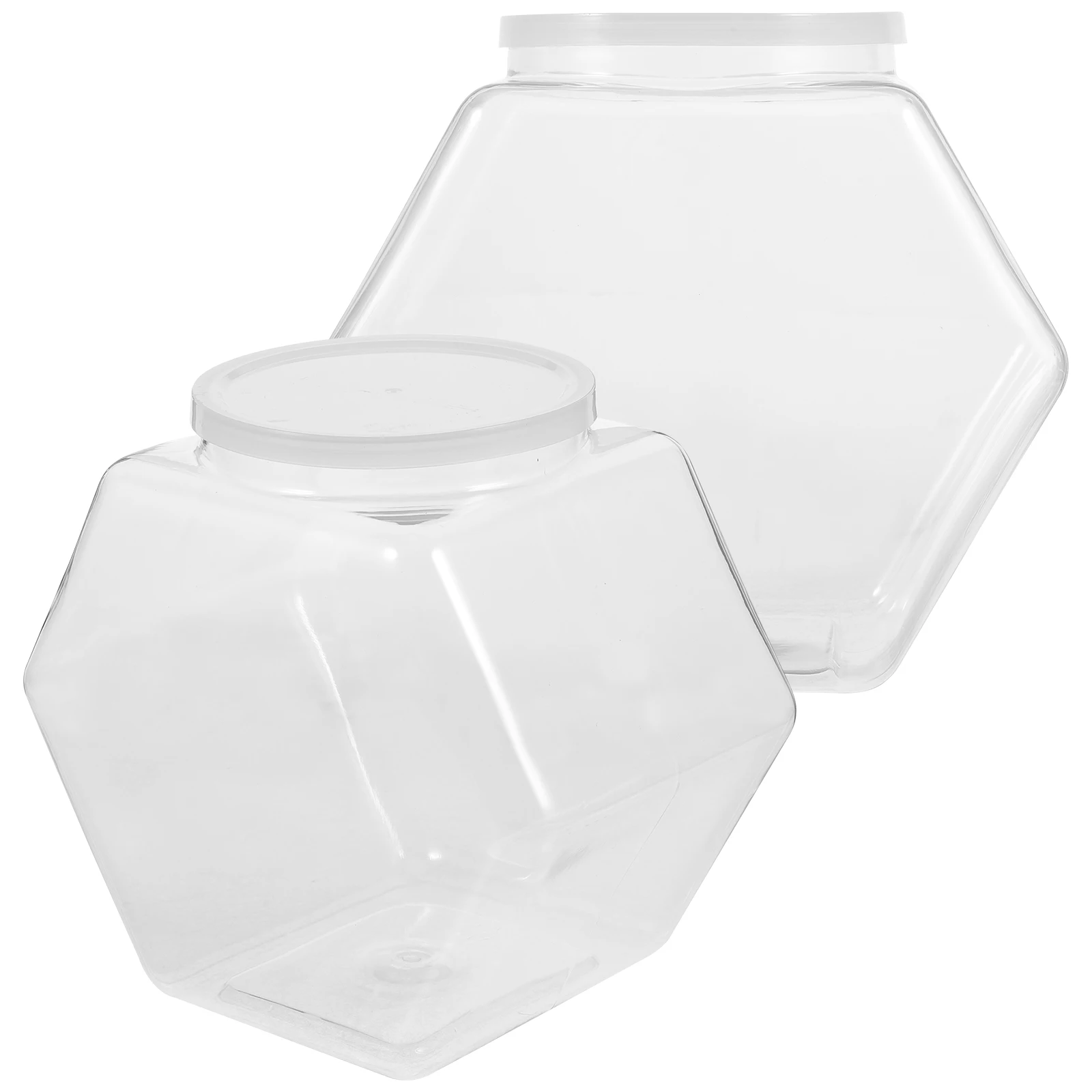 

2 Pcs Storage Jars Cookie Containers Clear Tea Plastic Sweet Household Dried Food Snack Holder Small Lids Sealed Tight