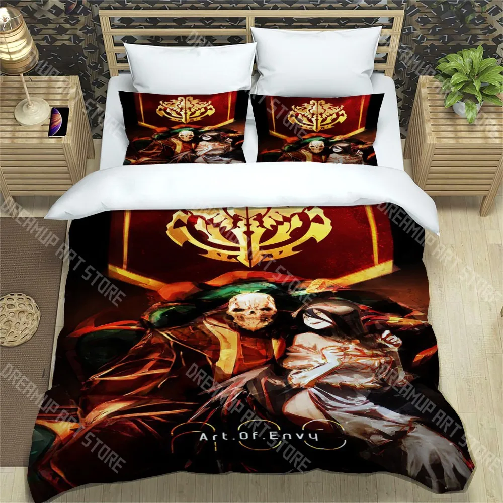 3D Printed Overlord Anime Bedding Set for Boys Girls Duvet Cover Pillowcase Twin Queen King Full Single Double Sizes