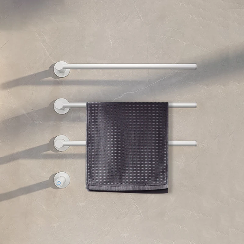 Wall Mounted Hidden Wires Electric Towel Dryer.Black Bathroom Electric Towel Rack.Smart Thermostatic Electric Heated Towel Rail