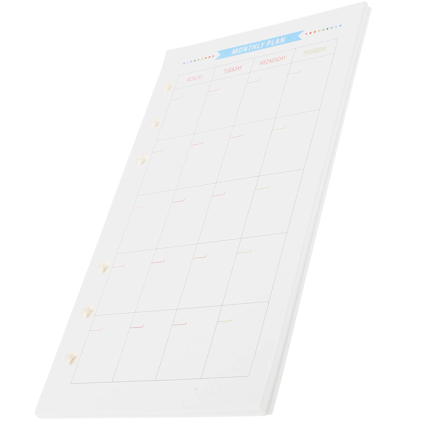 

40 Sheets A6 Paper Refills Smooth Surface Writing Drawing Travel Notebook Binder 6 Holes Loose Leaf Office Use