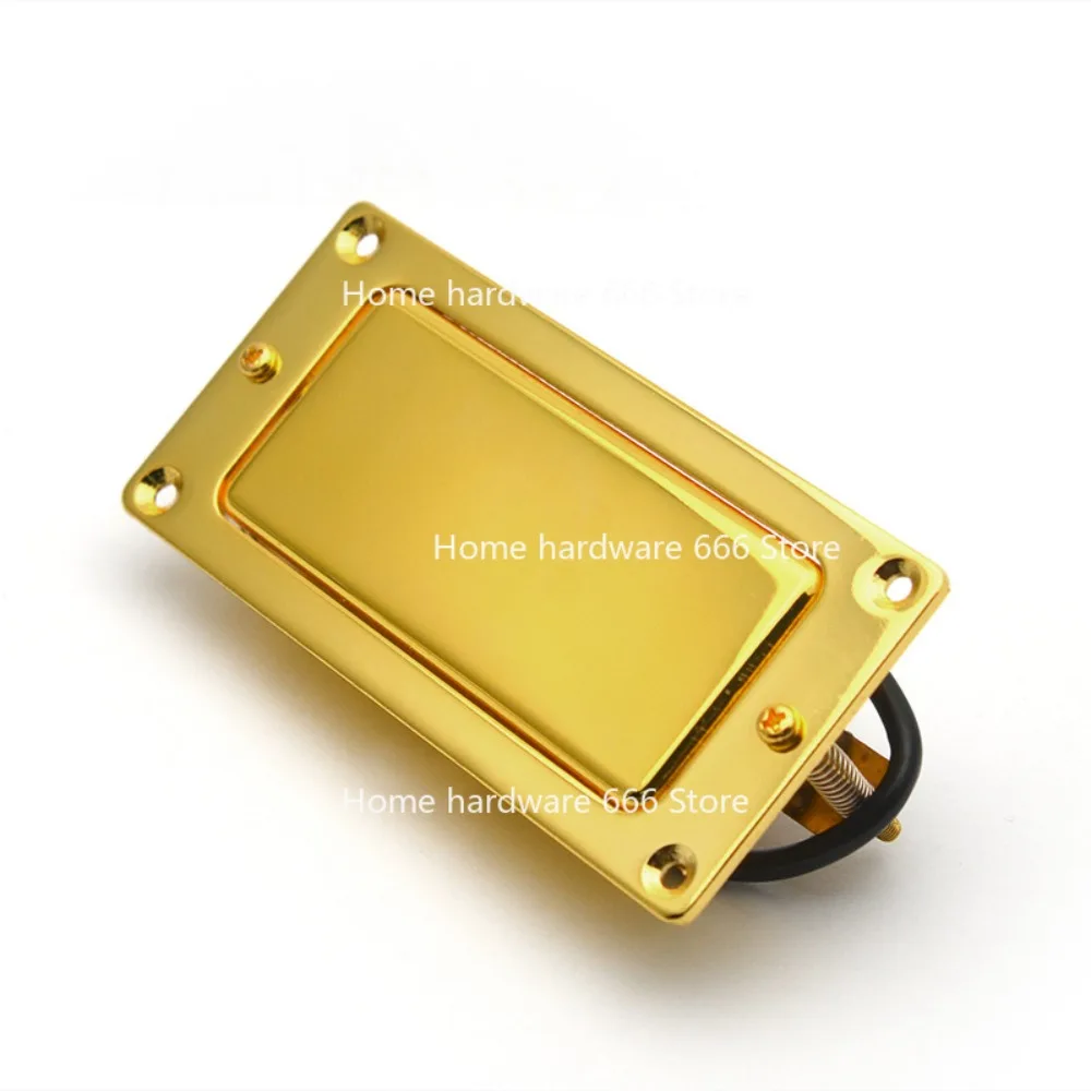 72X32mm 6-string Sealed Brass Cover Dual-coil Pickup, Four-core Wire Can Be Cut Independently