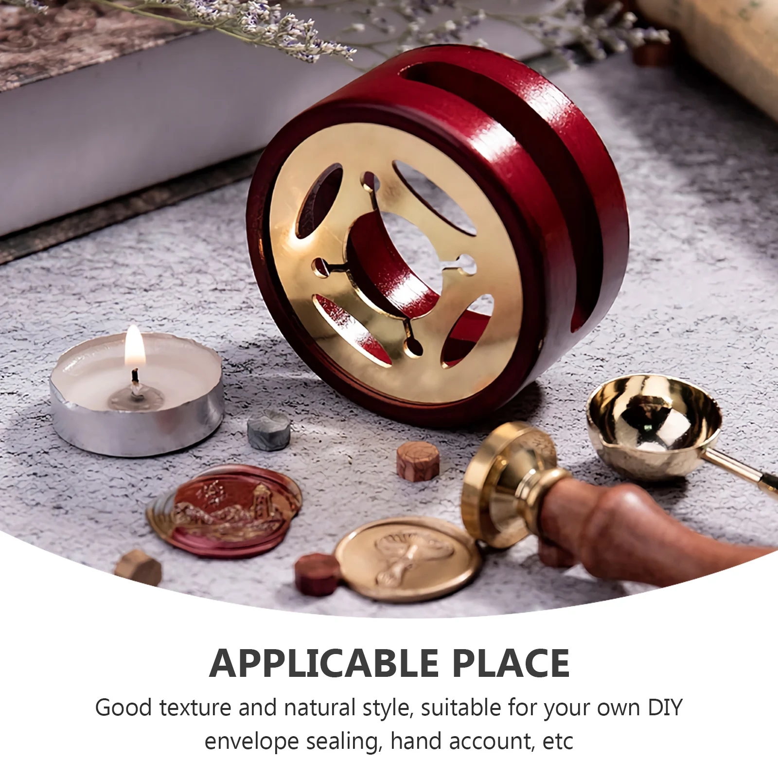 

Paint Stove for Stamp Portable Wax Warmer Lacquer Melting Furnace Sealing Envelope
