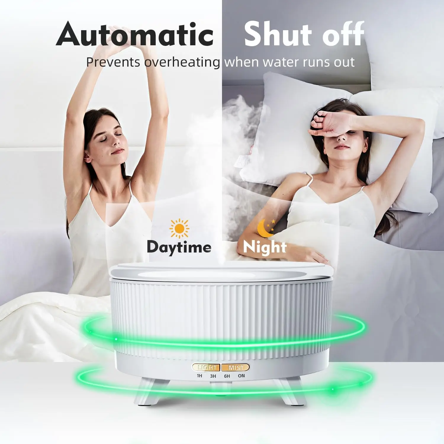 

500ML Ultrasonic Aromatherapy Diffuser: 20-Hour Mist, Remote Control, 7 Color Lights for Home & Bedroom