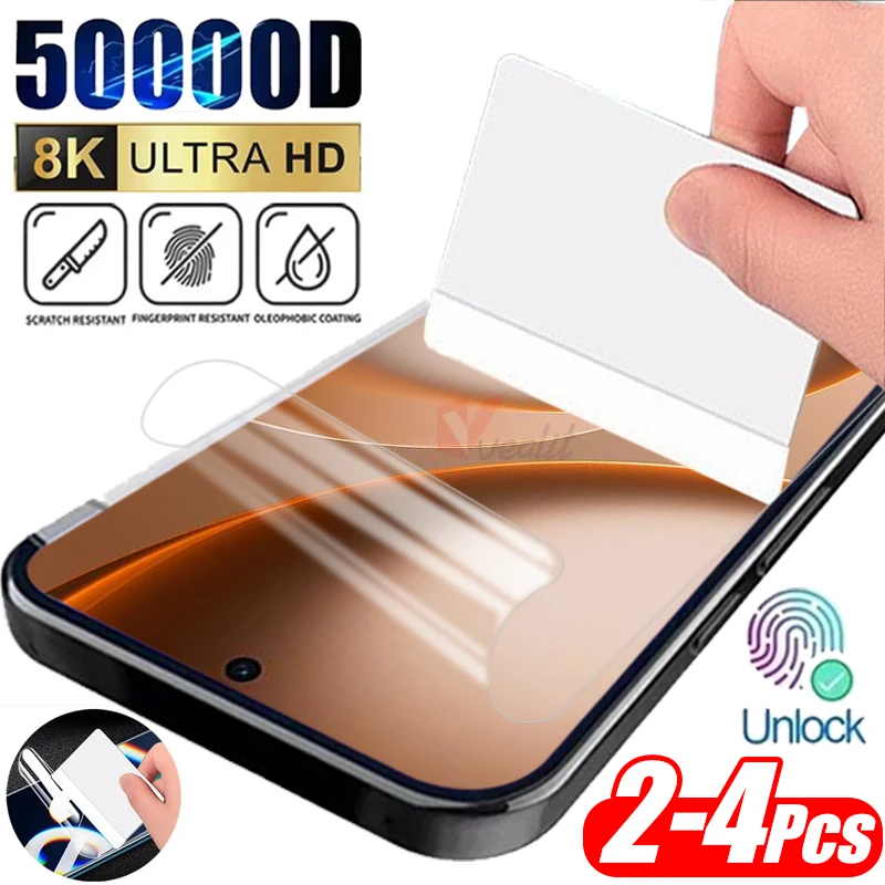 

2-4Pcs Full Cover Silicone Hydrogel Film for OPPO Find X9 Ultra Screen Protector for OPPO Find X9s Pro X9+ Soft Film not glass