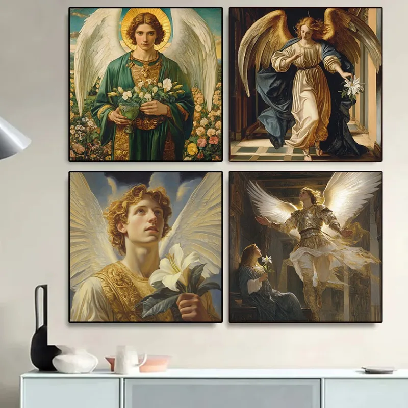 Biblically Accurate Angel Wall Art Seraphim Cherubim Poster Catholic Christian Home Decor Archangel Jophiel Seraphim Bedroom