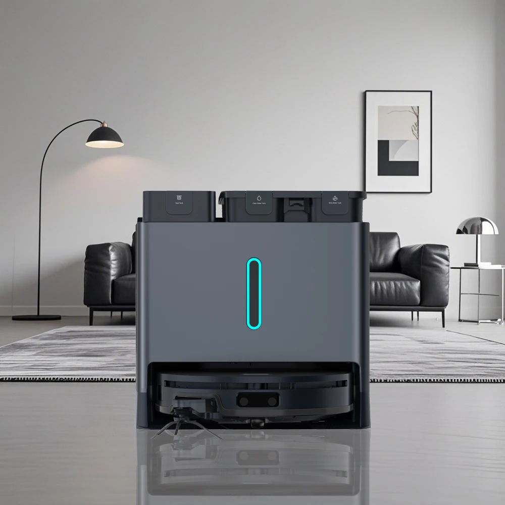 

Robotic Vacuum Mop With Expandable Edge Cleaning 180mins Runtime Smart Mapping WiFi/APP Control