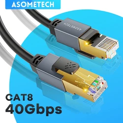 Cable Ethernet Lan para ordenador portátil, conector de red Cat 8, RJ45, 40Gbps, módem de Internet, enrutador Wifi, SSTP