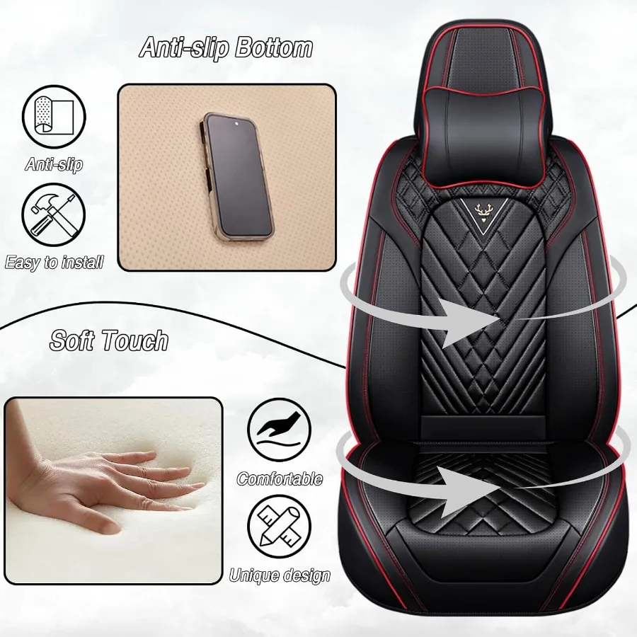 Capas de assento de carro para subaru crosstrek 20162026 premium nappa couro impermeável antiderrapante cobertura completa personalizado ajuste frontal conjunto