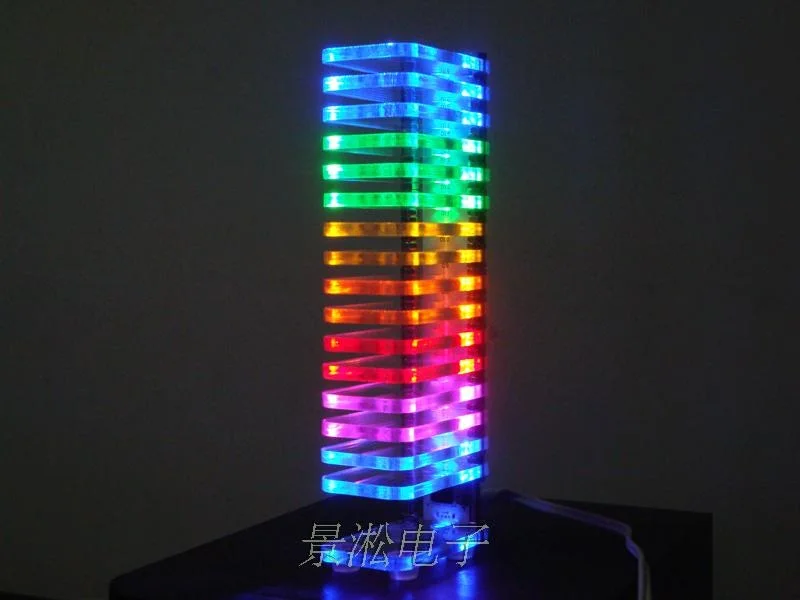 KS16 LED Music Audio Spectrum Indicator Fantasy Crystal Cube LED Home Theater DIY Kit Music Spectrum VU Tower For arduino