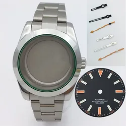 BLIGER 39mm MILGAUSS Polished Case Sapphire Glass Black Dial Lightning Hands Fit NH35 NH36 Miyota DG ETA2824 PT5000 movement