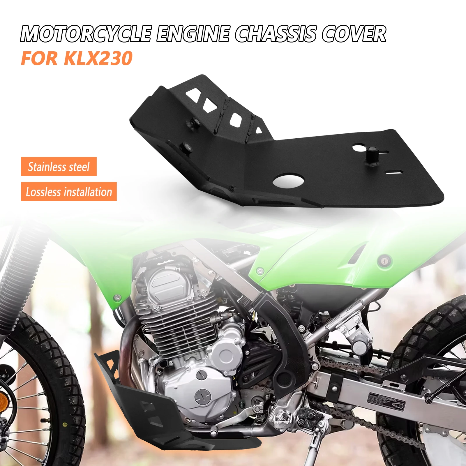 

Защита двигателя защитной пластины для Kawasaki KLX230 KLX 230, аксессуары для мотоциклов под защитной крышкой двигателя