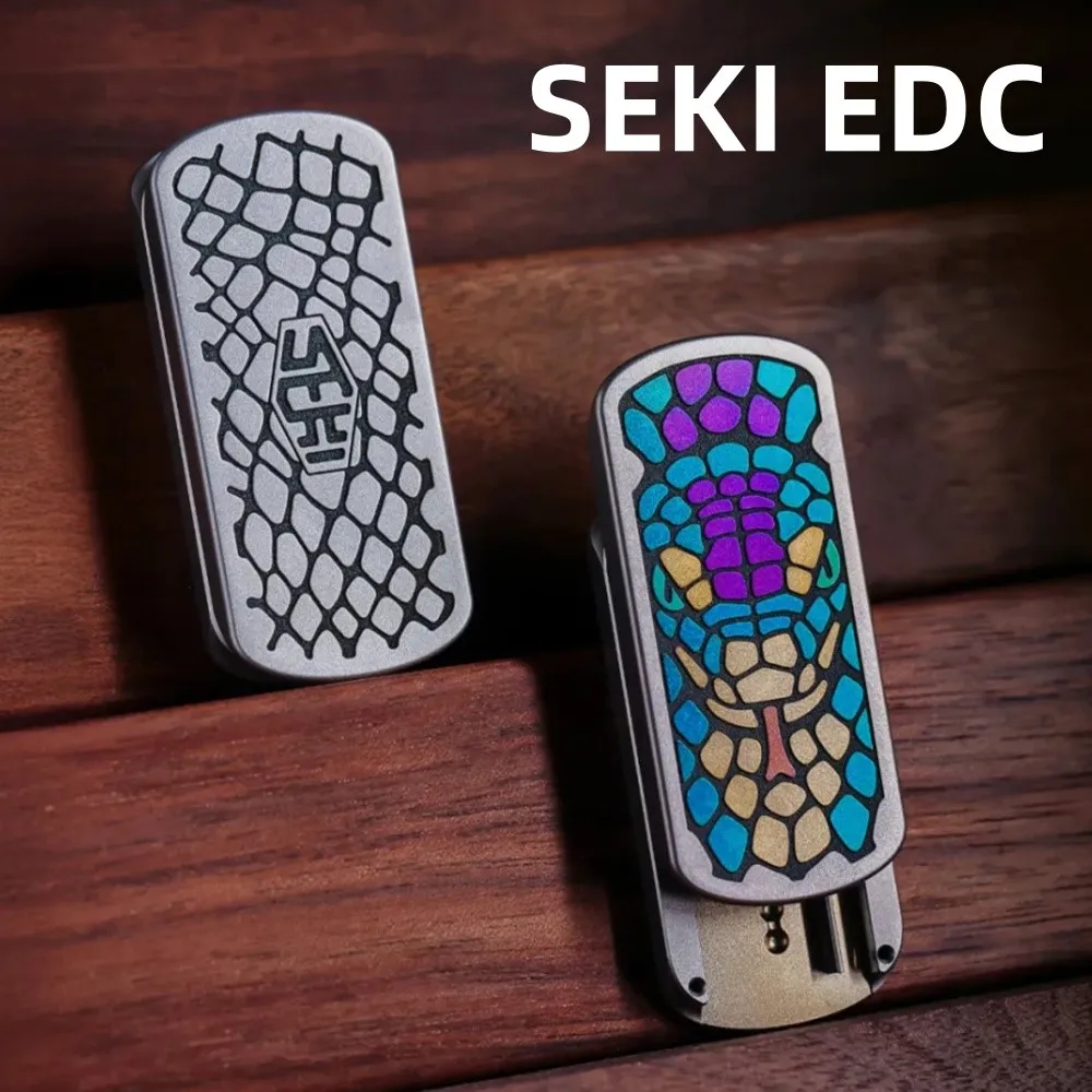 

SEKI EDC Stainless Steel Push Slider Stress Relief Toy Snake Fidget Slider Fidget Toys For Adults Portable Office Desk Toy