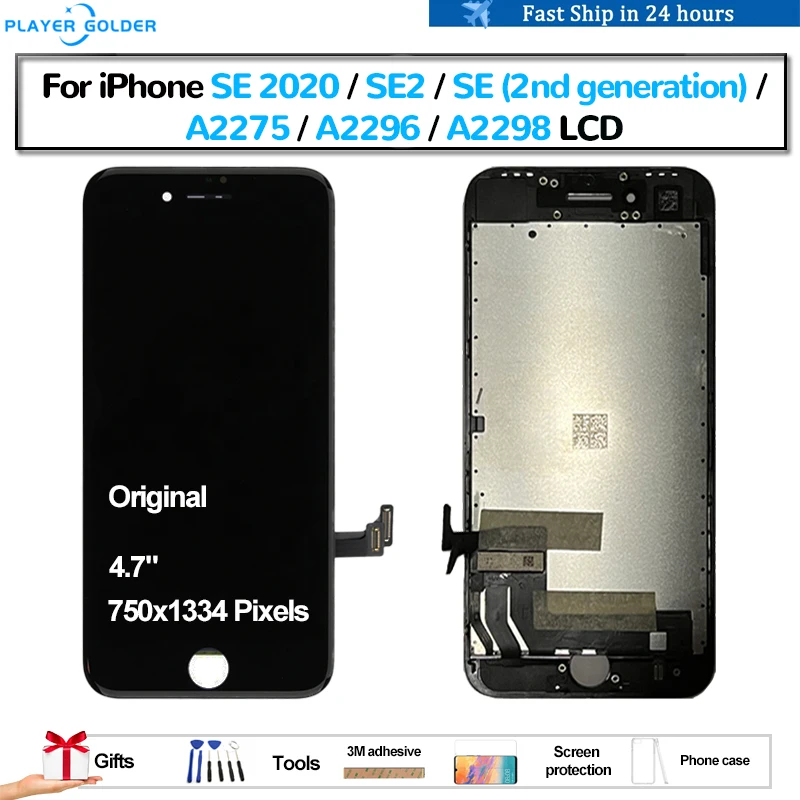Original For iPhone SE 2020 SE2 SE 2 A2275 A2296 A2298 Pantalla