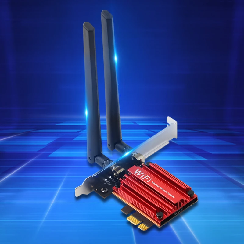 

WiFi 6E 5400Mbps PCIe Wifi Adapter AX210 Wireless Network Card AXE3000 BT5.3 2.4/5/6GHz 5374Mbps MU-MIMO 802.11ax For Win 10/11