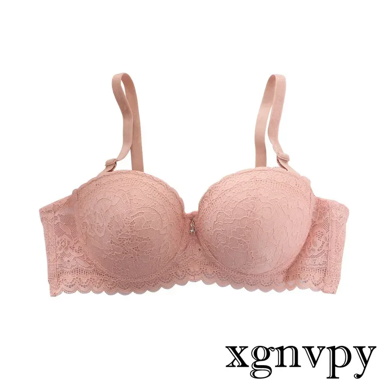 xgnvpy 1 2 Cup Thin Lace Women\'s Bra Adjustable Upper Push Up Cross Border Foreign Trade Undergarment