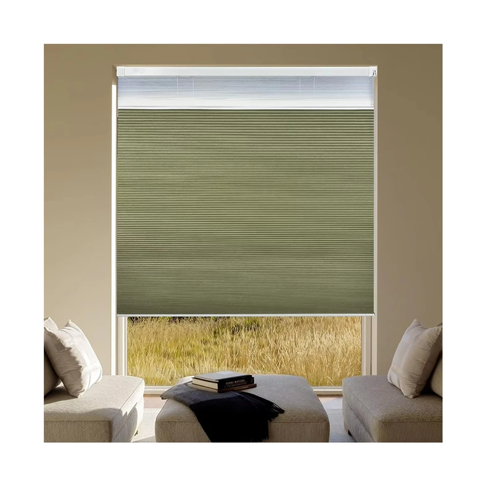 Day and Night Cordless Cellular Shades Electric Top Down Bottom up Shades Automatic Honeycomb Blinds