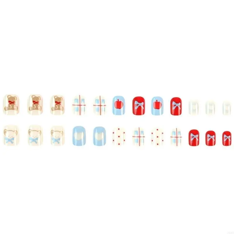 G99E – faux ongles carrés courts, colle sur bâton, presse sur ongles, faux ongles artificiels, cadeaux pour femmes filles