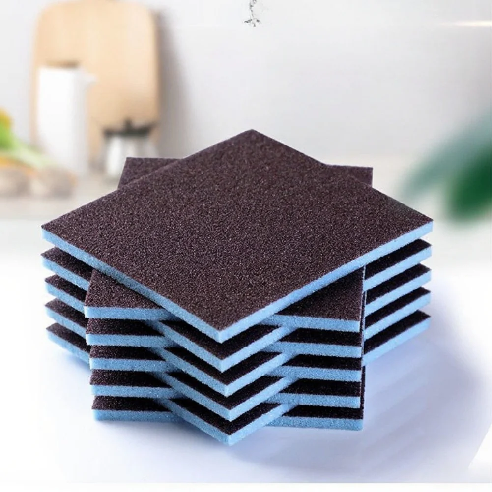1pc Emery Sand Scrub Sponges For Pot Cleaning Kitchen Utensils Grout Polishing Dishwashing Removing Stains Household Spare Parts