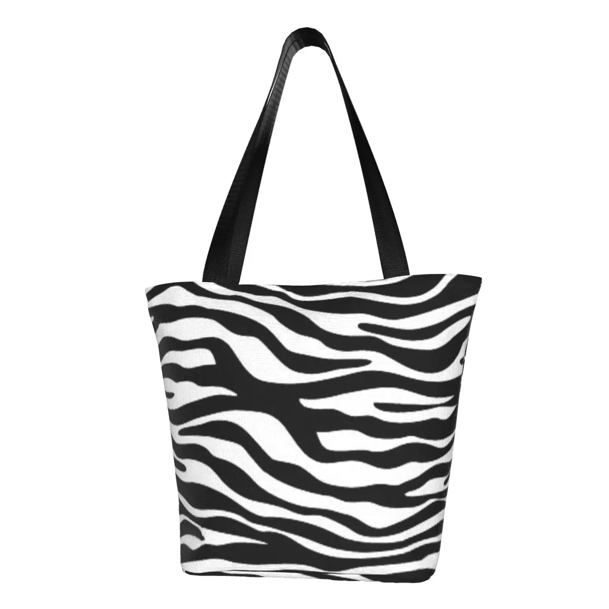 

Leopard Print Shopper Bag Animal Zebra Outdoor Handbags Women Print Shopping Bags Modern Cloth Tote Bag