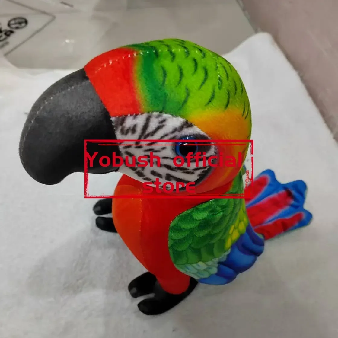 Wie echte weiche Vogelpuppe Kawaii Papagei Pfau stehend buntes Tier Home Office Dekor Plüschtier Geschenk