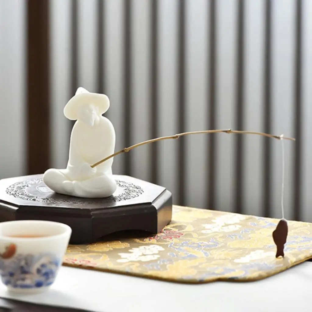 Statue Figurine Tea Ornament Accessories Cute Ceramic Sculpture Decoration Gift for Tearoom Children\'s Day Gift