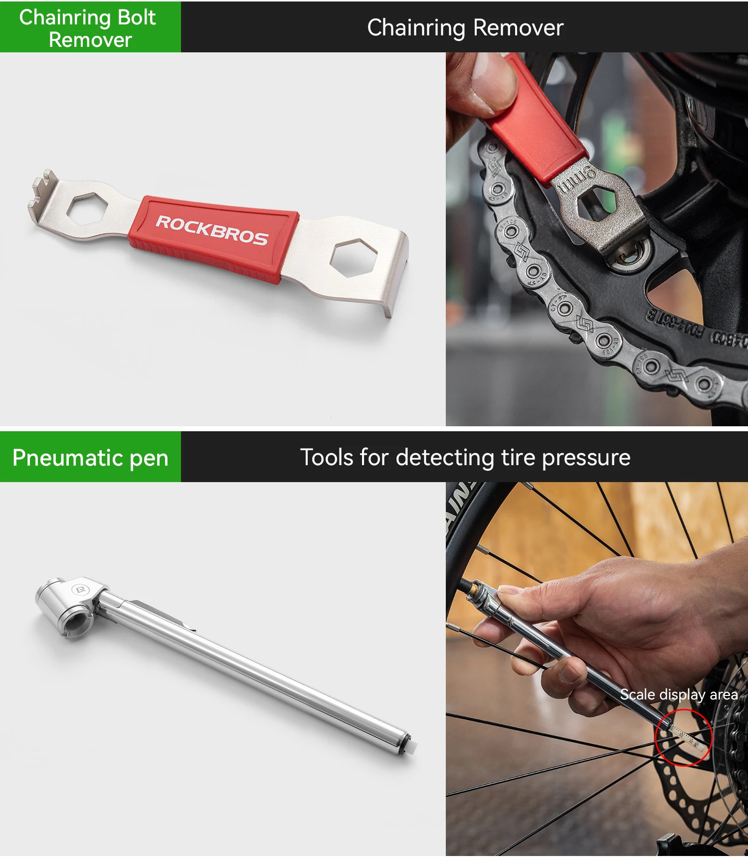 ROCKBROS Fahrrad-Reparaturwerkzeug-Set Multifunktionales 22-in-1 Fahrrad-Kombinations-Wartungswerkzeug-Set Fahrrad-Zubehör – Detail 11