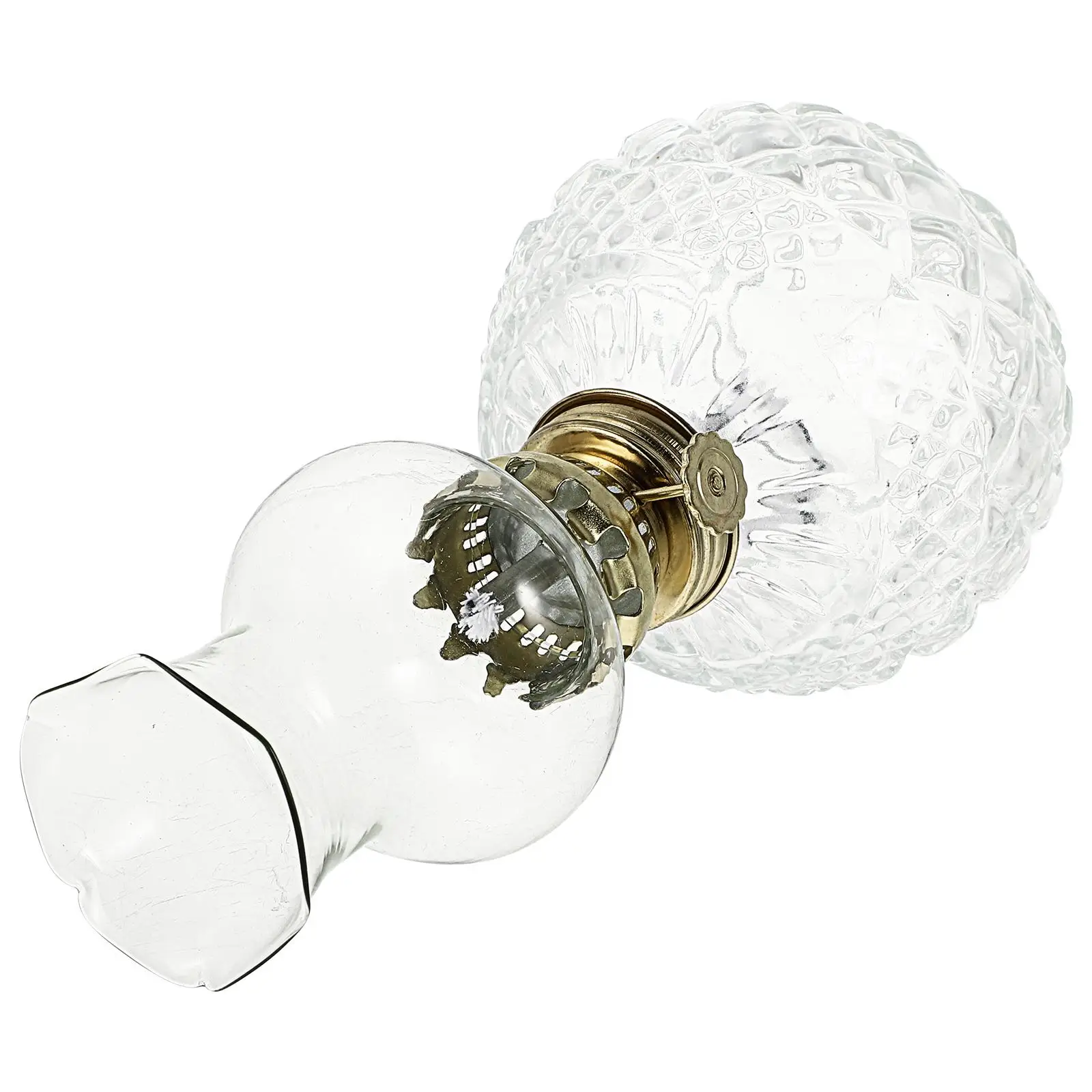 

2 Pcs Glass Kerosene Lamp Vintage Oil Lantern Retro Portable Lantern Home Decor Lighting Transparent Design Fuel Lamp