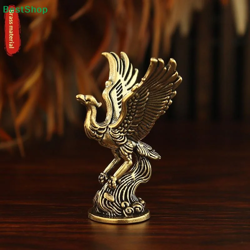 1Pcs Qingluan Bird An Ancient Divine Beast Figure Home Decor Qingluan Fire Phoenix Retro Decoration Table Craft Ornament
