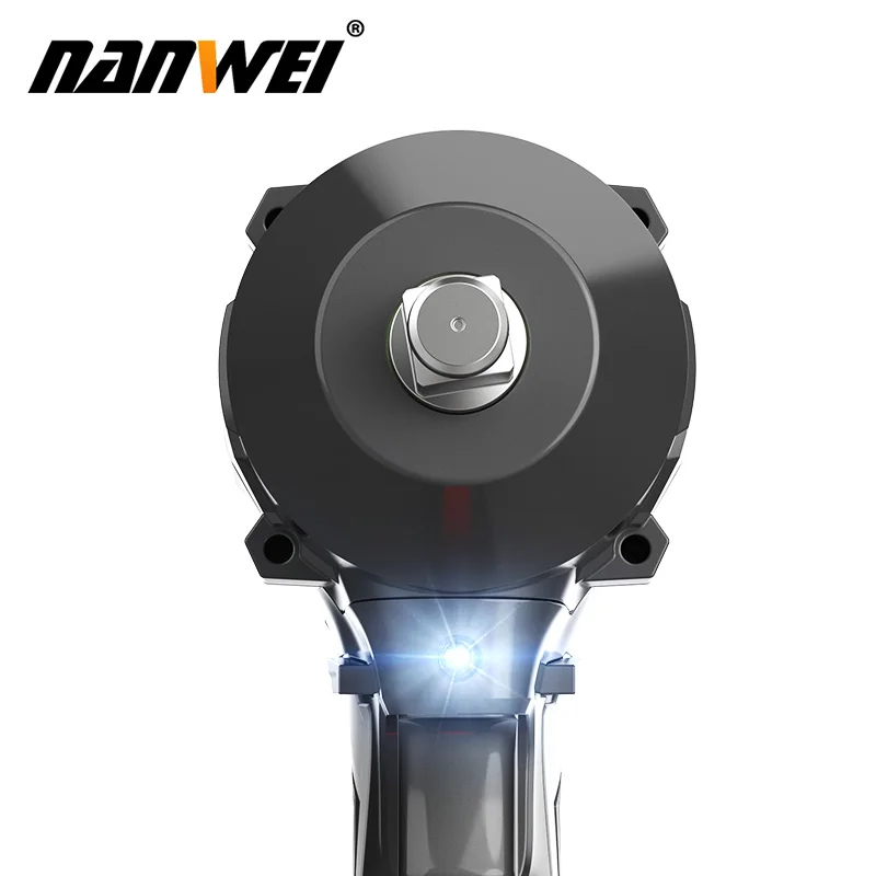 NANWEI Industrial Brushless Lithium Wrench 600N Super Torque Cordless Electric Wrench Easy Removal Of Car Tires