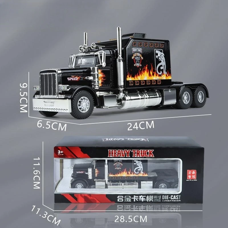 アメリカントレーラー　ダイキャストモデル③ 1/24 トレーラーアメリカレッカー車ヘッドトラクターダイキャスト合金