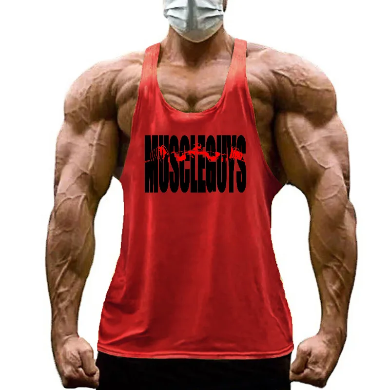 Men's Running Vests Quick Dry Athletic Tank Top Sleeveless Gym Workout Shirt Breathable Moisture Wicking Muscle Training Top